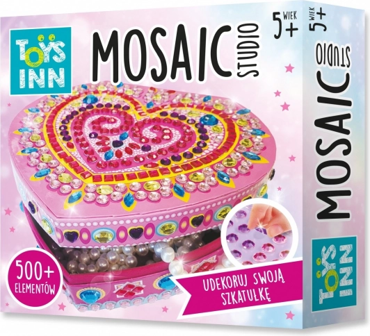 Kreativní sada mozaiková šperkovnice srdce
