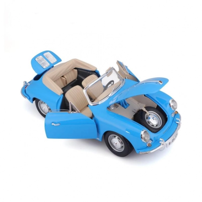 Kovový model Porsche 356B Cabriolet 1961 modrý