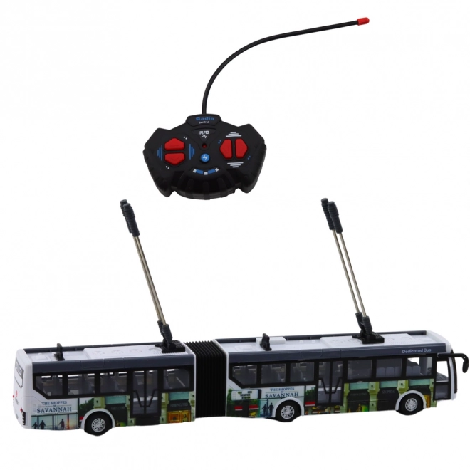 Zdalně ovládaný městský trolejbus s LED světly