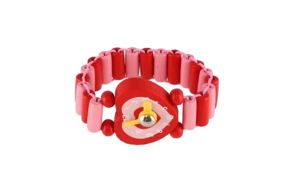 Hodinky dřevo náramkové 7cm mix druhů / barev se stojánkem