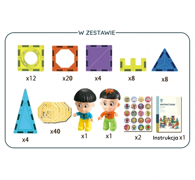Woopie magnetické stavebnice hrad 98 ks
