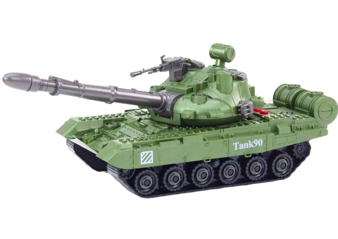 Zelený tank DIY pro děti s rozebíratelnými díly a zvuky