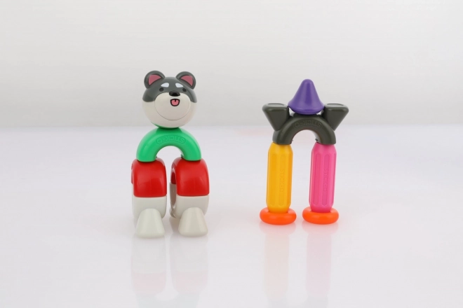 Stick-o magnetické cihly Kočka a pes sada 27 kusů