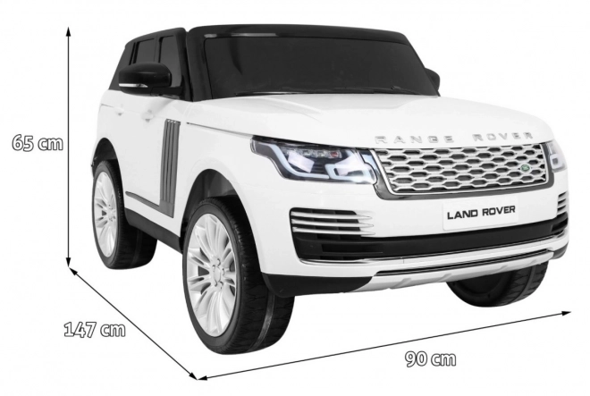 Range Rover HSE 2místné dětské auto bílé + dálkové ovládání + 5 ks pásů + audio panel + LED dioda