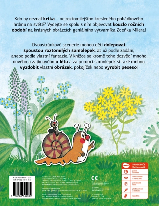 Krtek a léto - kniha samolepek