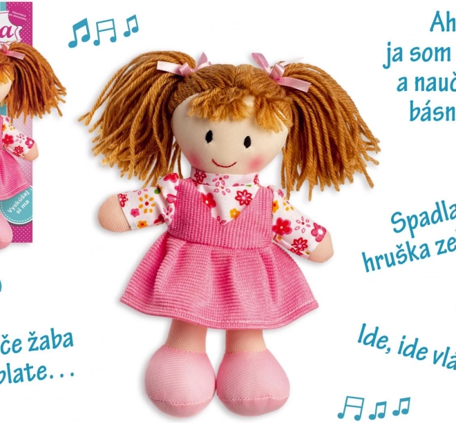 Plyšová panenka Anička 20 cm, slovensky mluvící