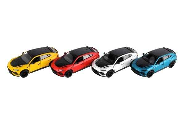 Auto Kinsmart Lamborghini Urus Performante 1:40 kov/plast 12,5cm 4 barvy na zpětné nat. 12ks v boxu