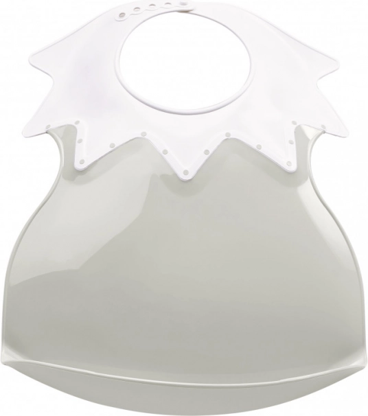 Plastový bryndák s límcem Grey Charm