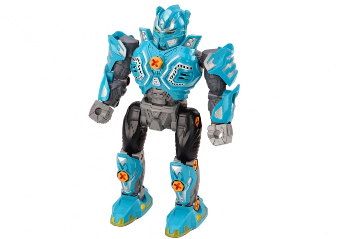 Tyrkysový soustruh Robot zbraň vrtačka šroubovák světla zvuk tyrkysový