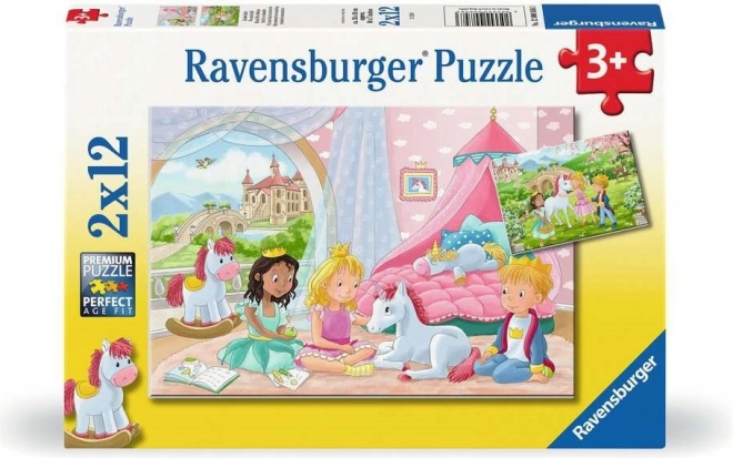 RAVENSBURGER Puzzle Královští kamarádi 2x12 dílků