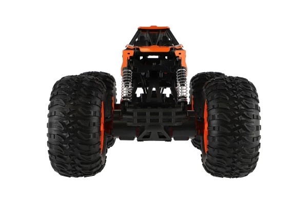Auto RC Off-Road terénní 2,4GHz plast 32cm dobíjecí pack+baterie v krabici 38x23x26cm – Oranžové