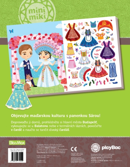 Šaty pro panenku Sáru samolepková kniha