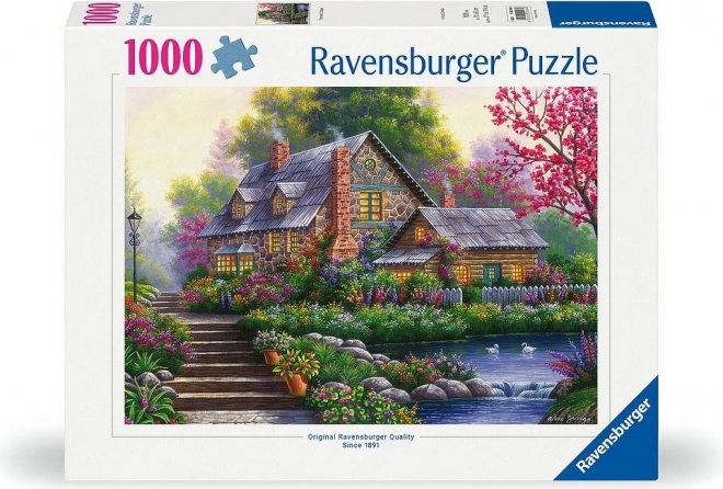 RAVENSBURGER Puzzle Romantická chata 1000 dílků