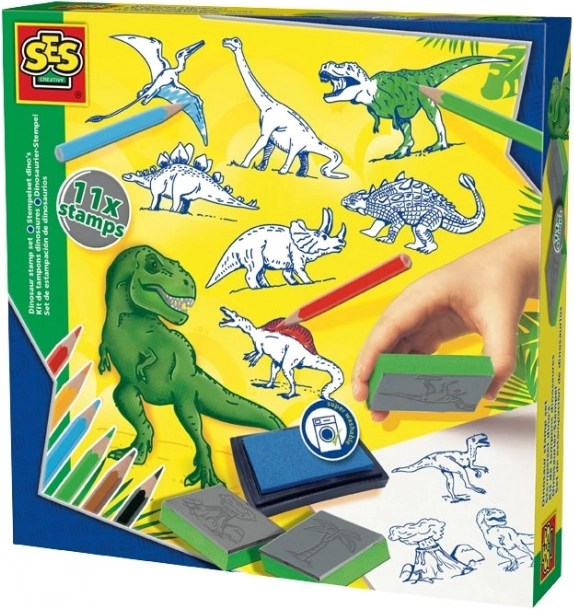 Kreativní sada razítek dinosauři