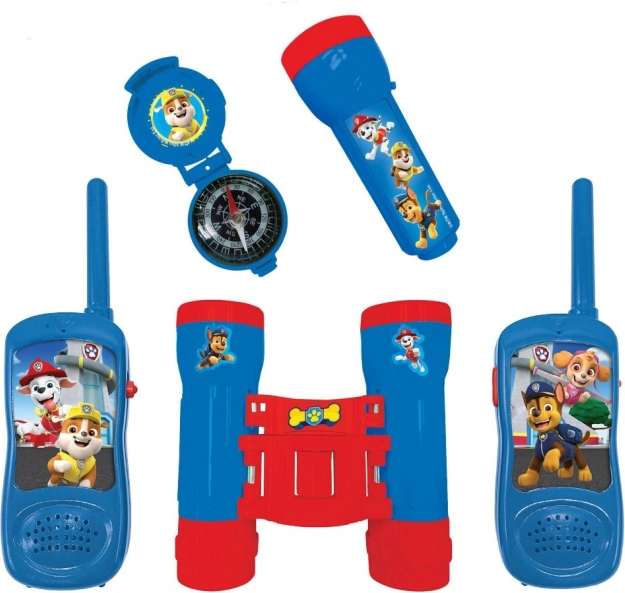 Dobrodružná sada pro děti s vysílačkami PAW PATROL – baterka, dalekohled a kompas