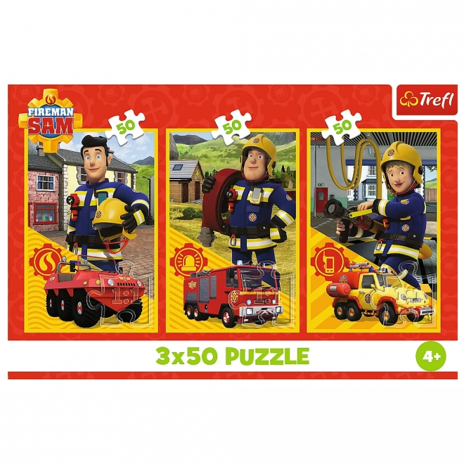 Puzzle 3x50 Hasič Sam: Tým z hasičské stanice