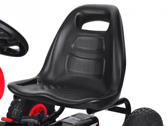 Sportovní dětský šlapací motokára s pumpovacími koly – Červená