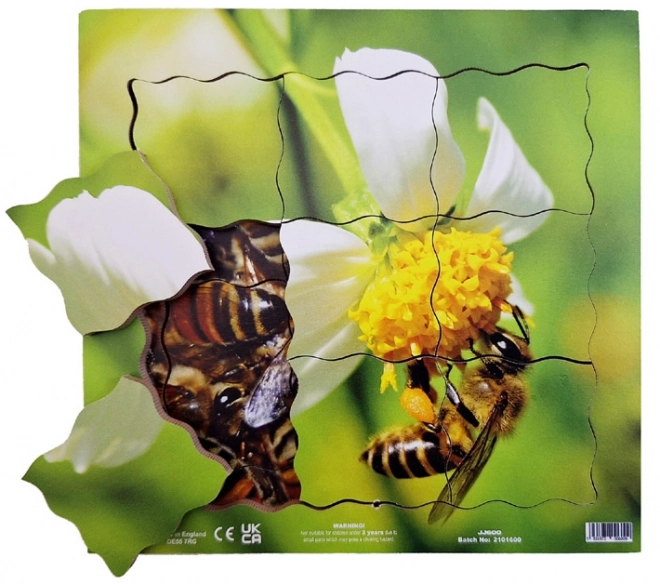 Just Jigsaws 600 Včela – dřevěné vrstvené puzzle