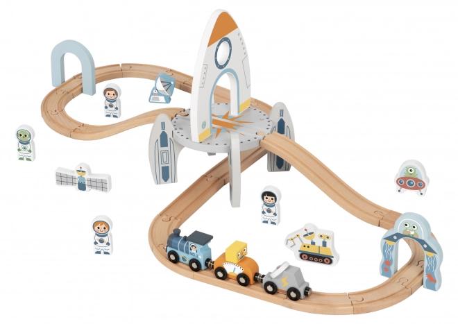 Dřevěná vesmírná kolejnice Tooky Toy