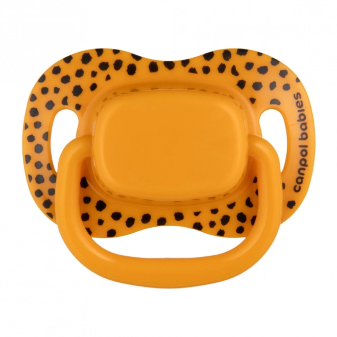 Canpol babies Set symetrických silikonových dudlíků MOUNTAINS 0-6m 2ks – oranžový