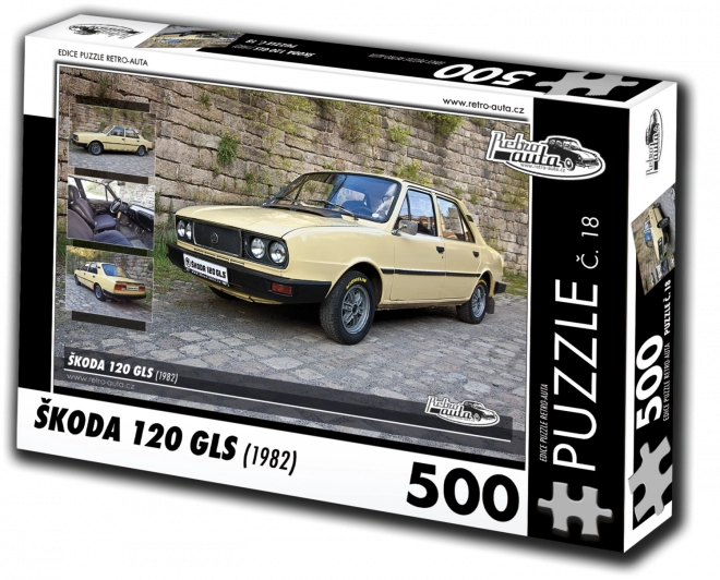 Puzzle Retro-Auta Škoda 120 GLS 500 dílků