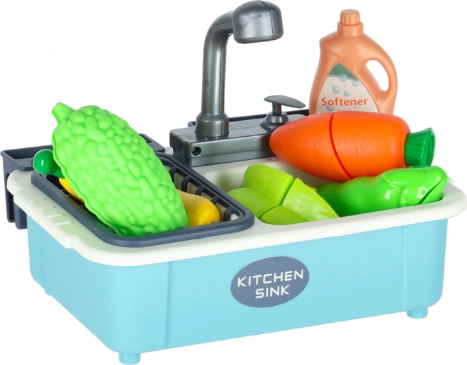 Reálný dřez s odkapávačem pro vodní a mycí hru