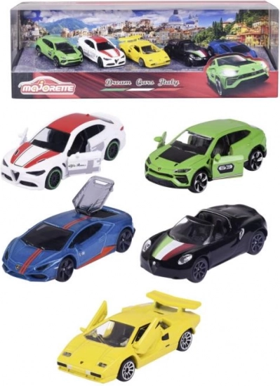Dárková sada DREAM CARS ITALY – 5 kovových autíček