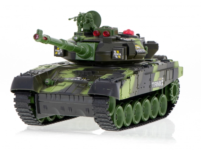 Vojenský tank na dálkové ovládání s lesním maskováním