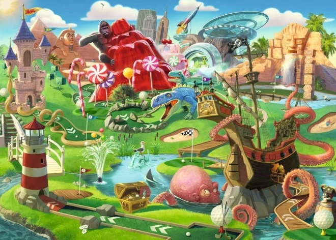 RAVENSBURGER Puzzle Minigolfový ráj XXL 500 dílků