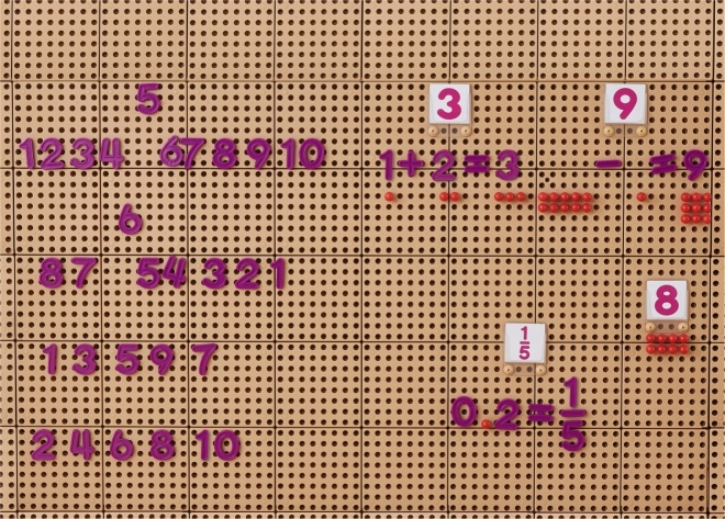 Sada čísel a symbolů pro výuku matematiky a počítání pro panely STEM