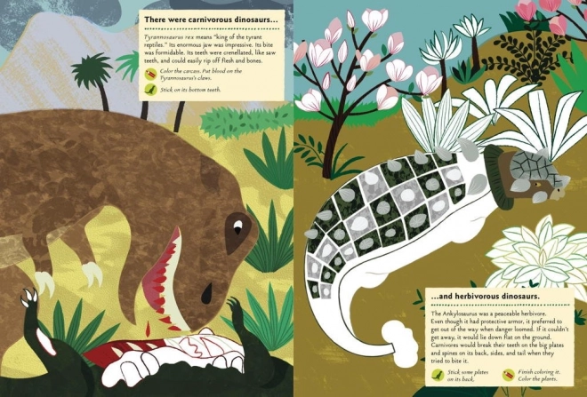 Chronicle Books Kniha aktivit se samolepkami My nature – V době dinosaurů