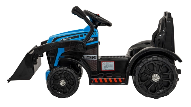 Otroški električni traktor z radlico – Modrý