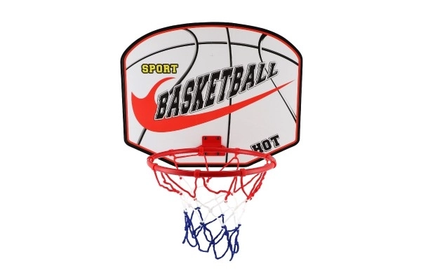 Basketbalový set s dřevěnou deskou a míčem