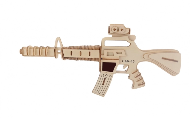 Dřevěné 3D puzzle Samopal