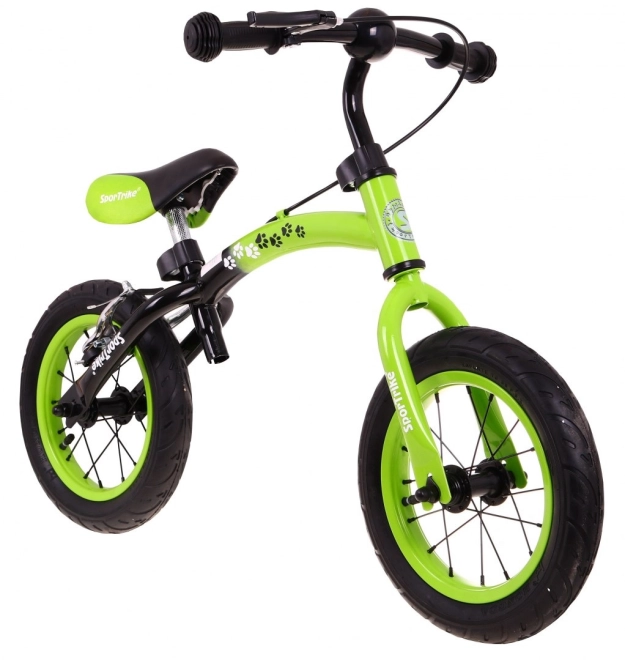 Dětské krosové kolo Boomerang SporTrike + variabilní uspořádání rámu – Zelené