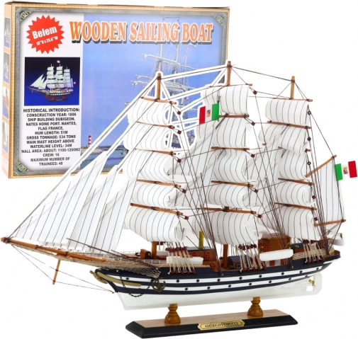 Dekorativní Model Plachetnice Amerigo Vespucci 64x46cm