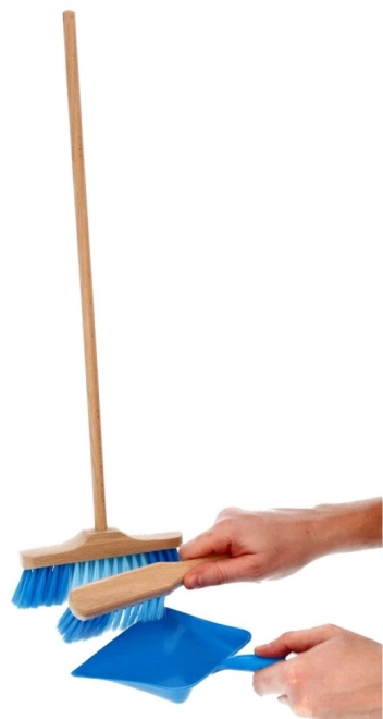 Goki Zametací sada s koštětem 3ks modrá