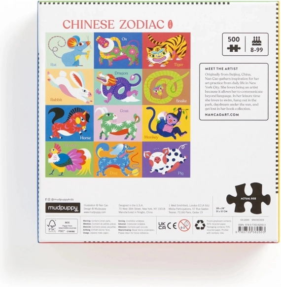 Puzzle Čínský Zvěrokruh 500 Dílů