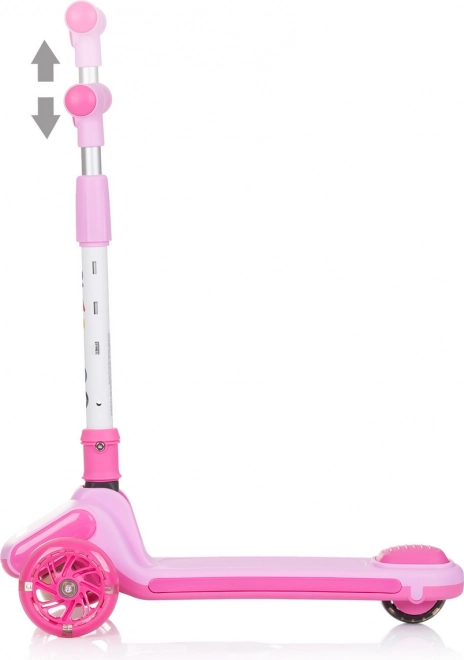 Koloběžka s LED světly Chipolino Rapido růžová