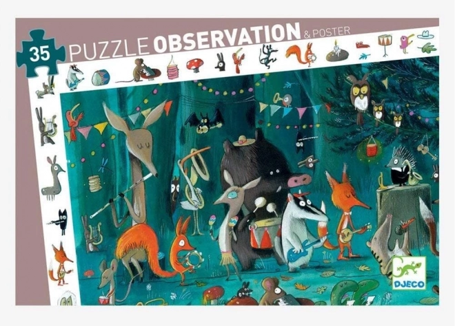 DJECO Puzzle Observation: Lesní orchestr 35 dílků