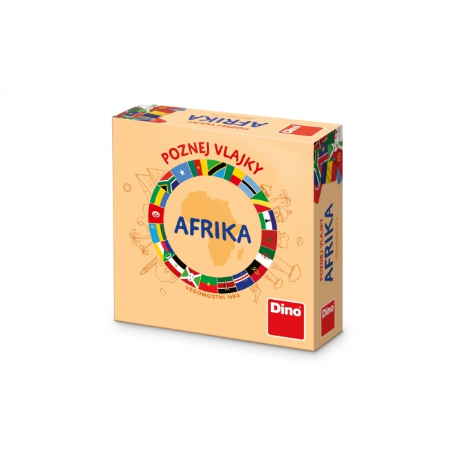 Dino cestovní hra Poznej vlajky Afrika