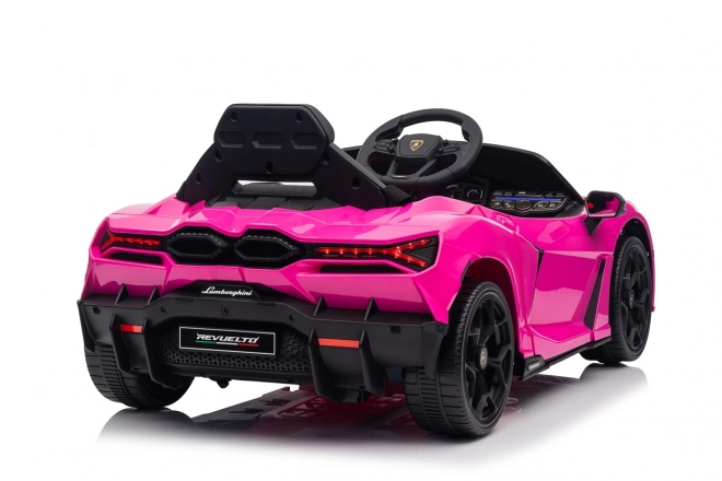 Růžový Lamborghini Revuelto pro děti