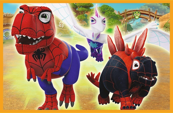 Puzzle Spidey a dinosauři 2x24 dílků