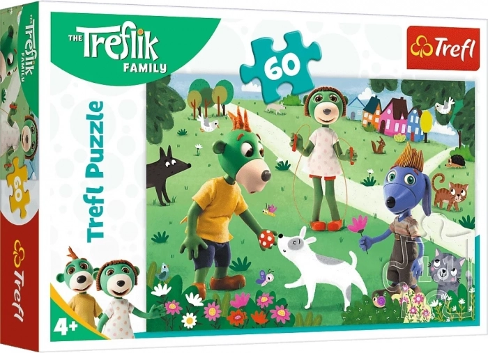 Puzzle Rodina Treflíků – Radostný den 60 dílků
