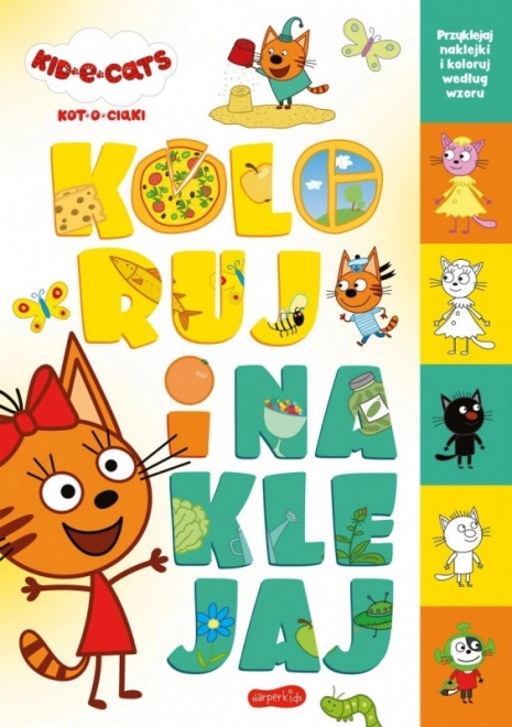 Omalovánky Cat-o-cia ki. Barva a nálepka
