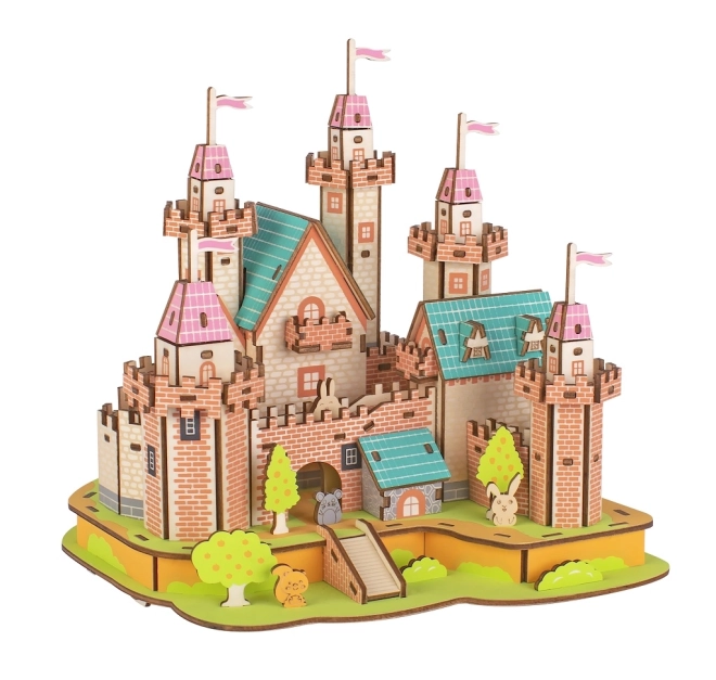 Dřevěné 3D puzzle - Hrad v ráji