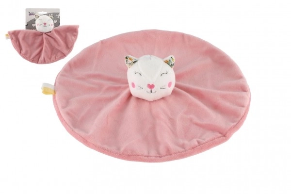 Plyšová kočka 25 cm růžová