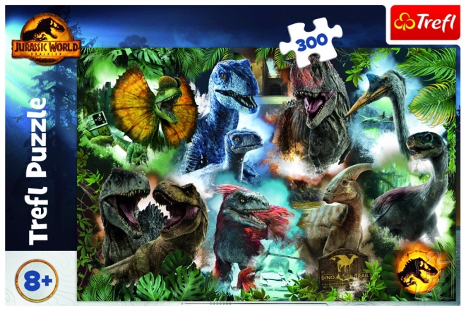Puzzle 300 dílků Oblíbení dinosauři Jurský svět