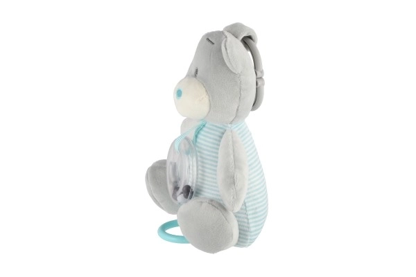 Modrý a krémový medvídek hrací skříňka 18 cm