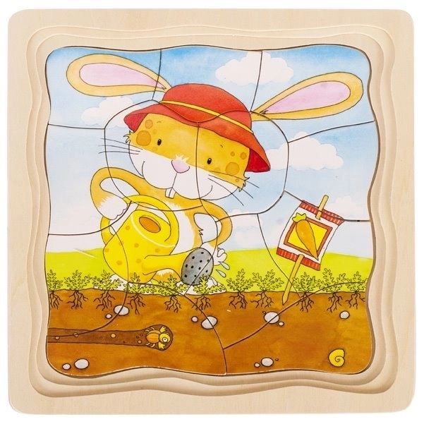 Vrstvené puzzle Králík a mrkev